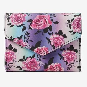 Betsey Johnson Luv Betsey Lbcash Wallet Midnight Roses Multi Color